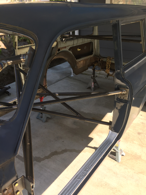 Braces were temporarily added to maintain the wagon’s shape during the body swap.